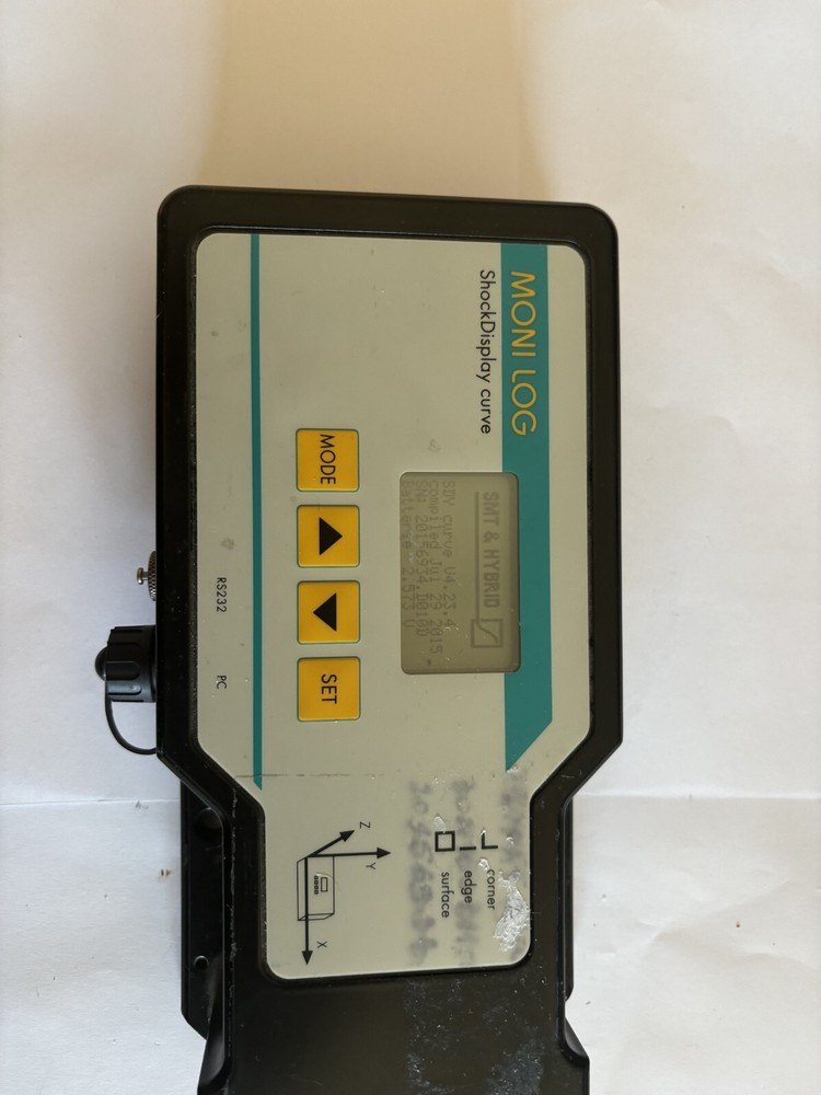 Moni Log Shock Display Curve R20 Transportation Vibration Logger