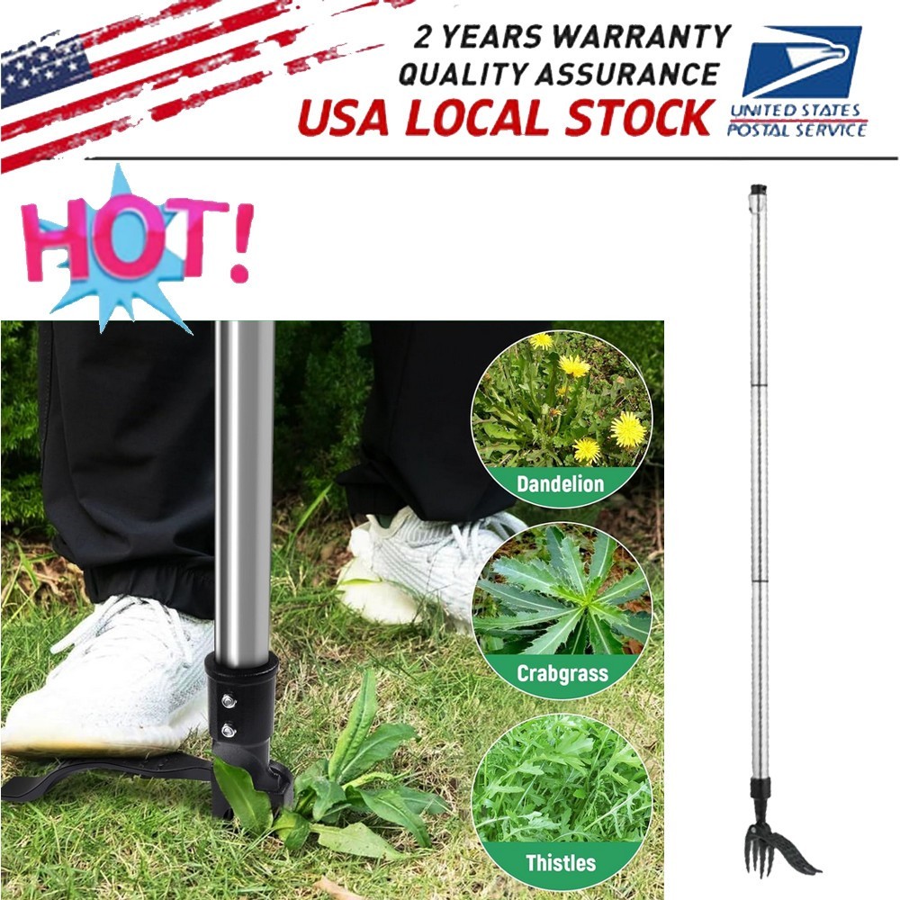 Stand Up Weed Tool Handle Claw Garden Outdoor Root Remover Killer Weeder Puller