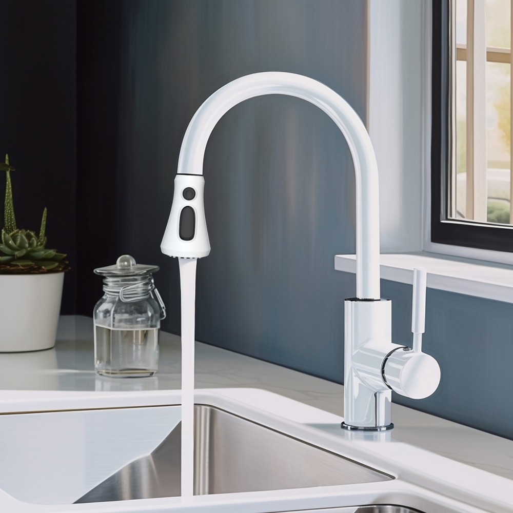 Spray Head Pull Down Kitchen Faucet Replacement Part American Standard White