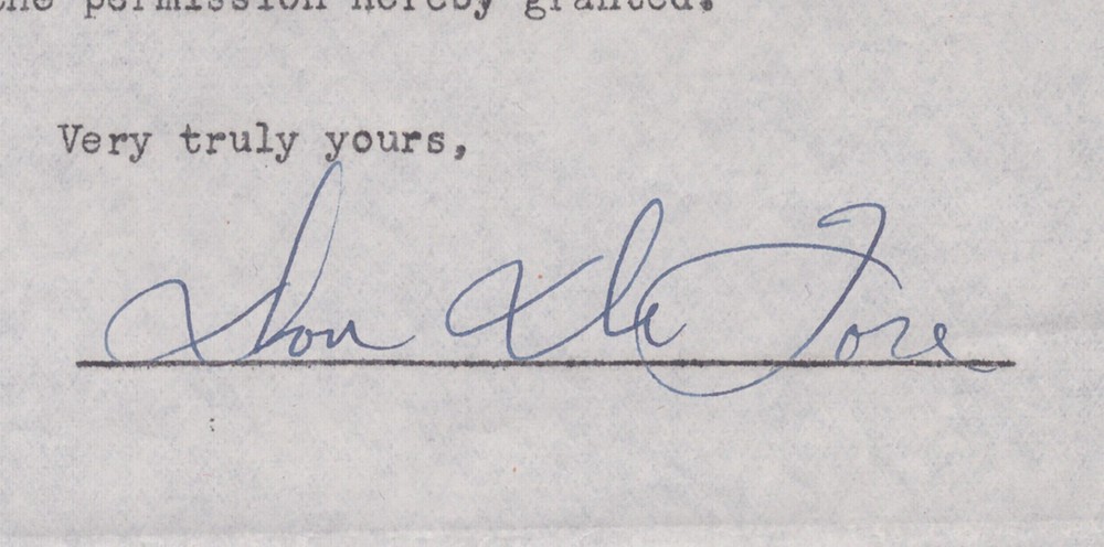 DON DEFORE - DOCUMENT SIGNED 06/12/1946