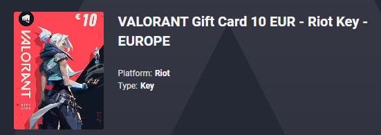 $10 VALORANT GIFT CARD CHEAP