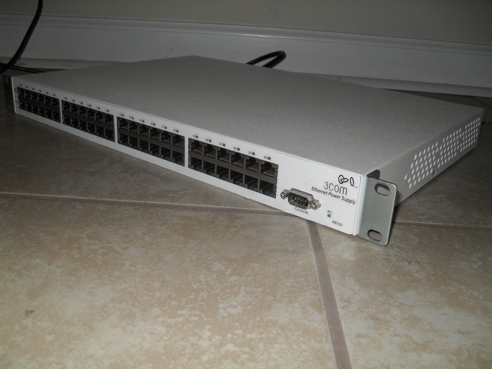 3Com 3CNJPSE24 Ethernet Power Supply Network Switch 24Port powers up great!