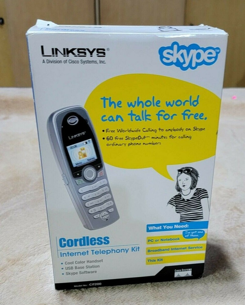 LINKSYS SKYPE  CORDLESS INTERNET TELEPHONY KIT