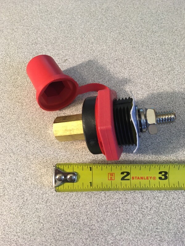 Single Post Positive Jump Start Connector Conductor Plug, by Quick Cable
