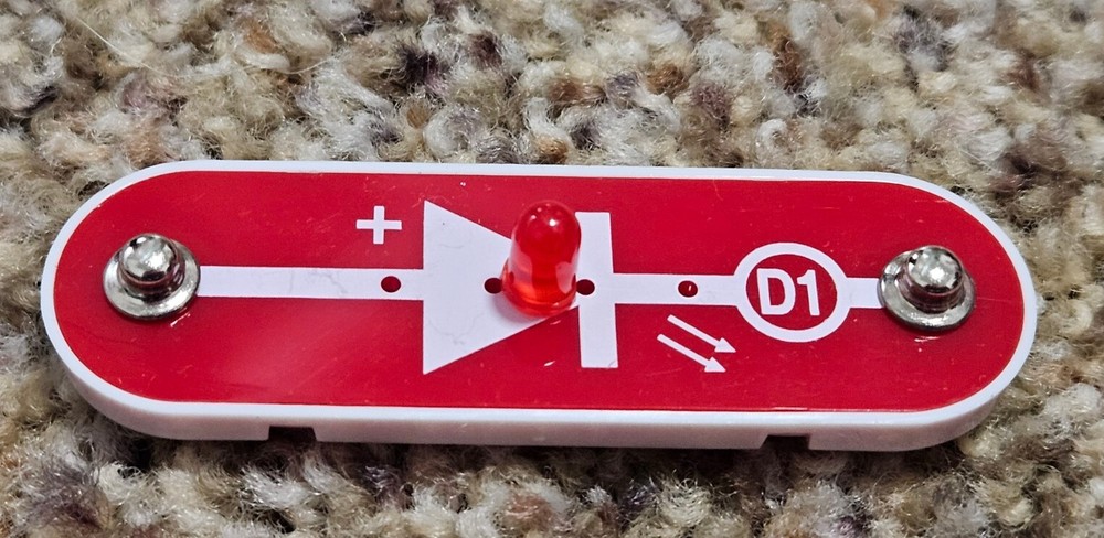 SNAP CIRCUITS Elenco Red Light Emitting Diode (D1), Part # 6SCD1 TESTED