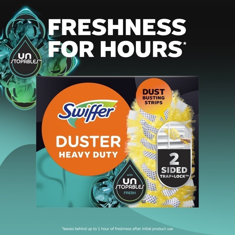 Heavy Duty Duster Refills Multi-Surface Dusting Unstopables Fresh 6 Count New