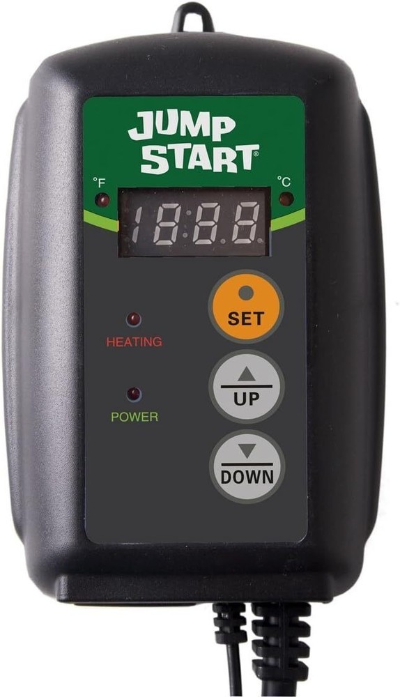 JumpStart Digital Controller Germination Heat Mat Thermostat LED Indicator Light