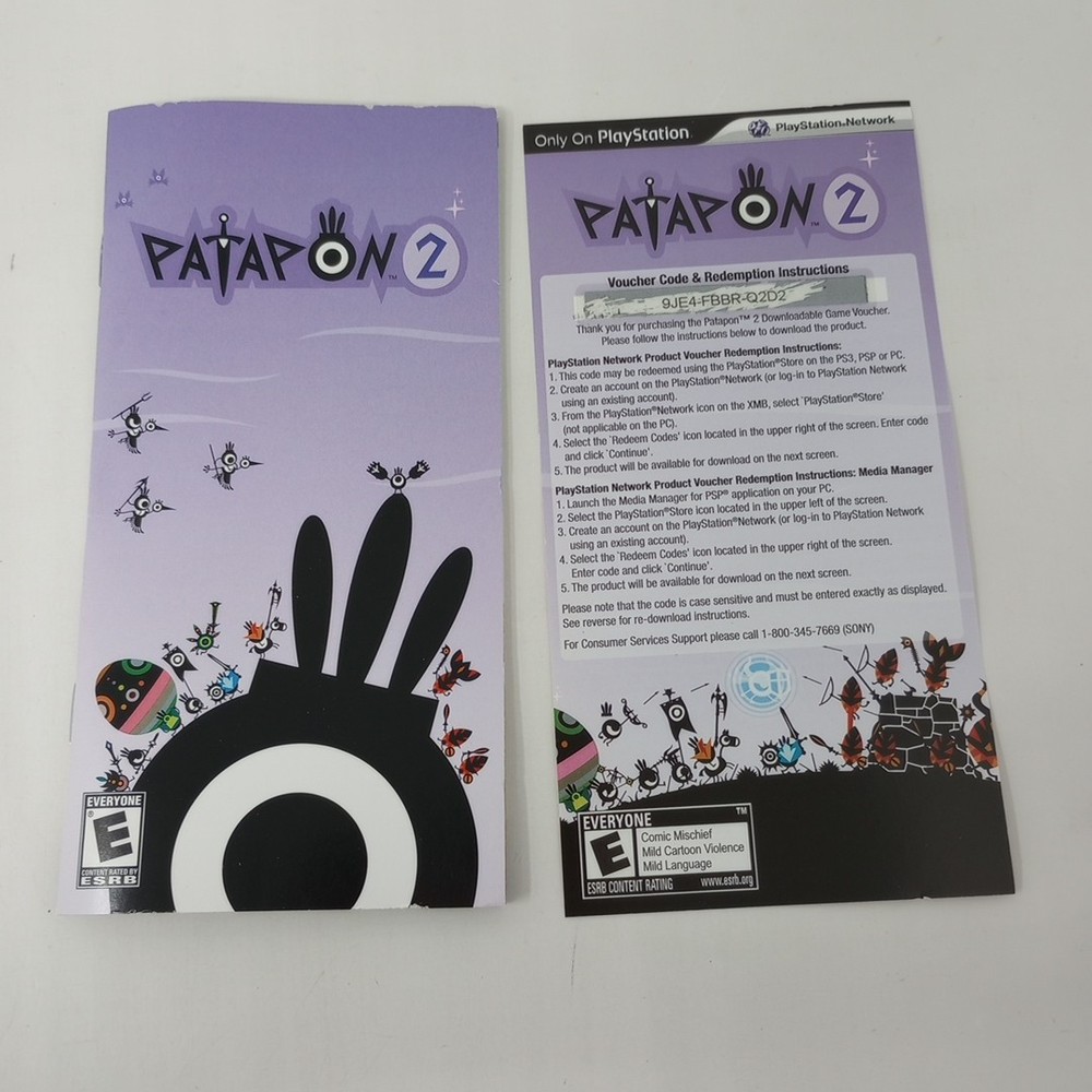 Patapon 2 (PSP) Case, Manual, & Insert NO GAME
