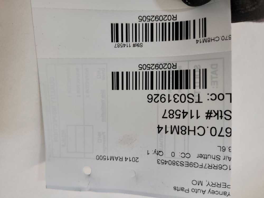 2014 Dodge Ram 1500 Air Shutter