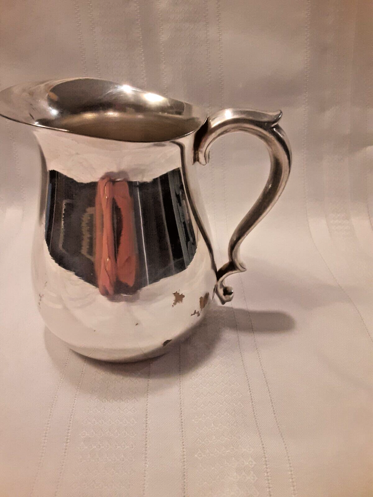 Vintage Pilgrim Silverplate Flat Bottom Pitcher 5½ Inches Tall