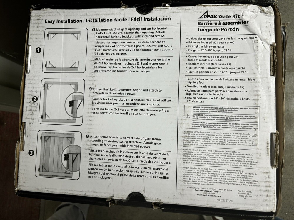 Gate Kit Peak Products