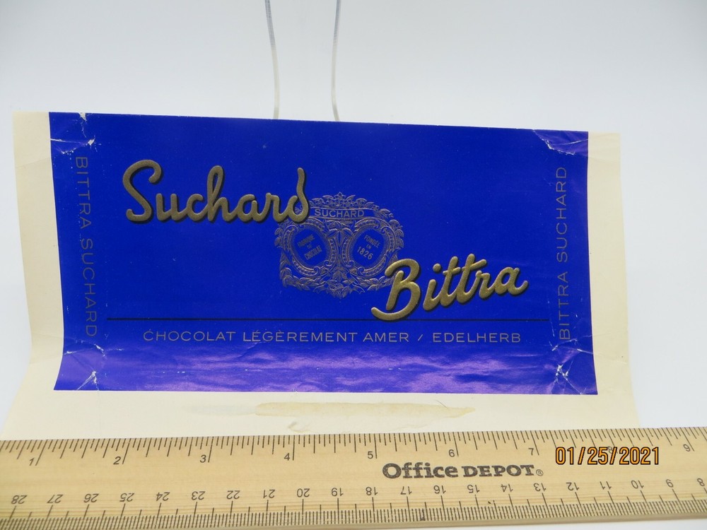 Vintage Bittra Suchard Chocolate Label
