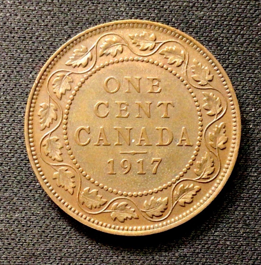 1917 Canada One Cent! WWI! ENN Coins