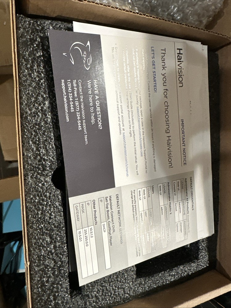 Haivision S-MX4E-SDI4-UHD Single DVI Encoder Appliance CHASSIS NO CARD