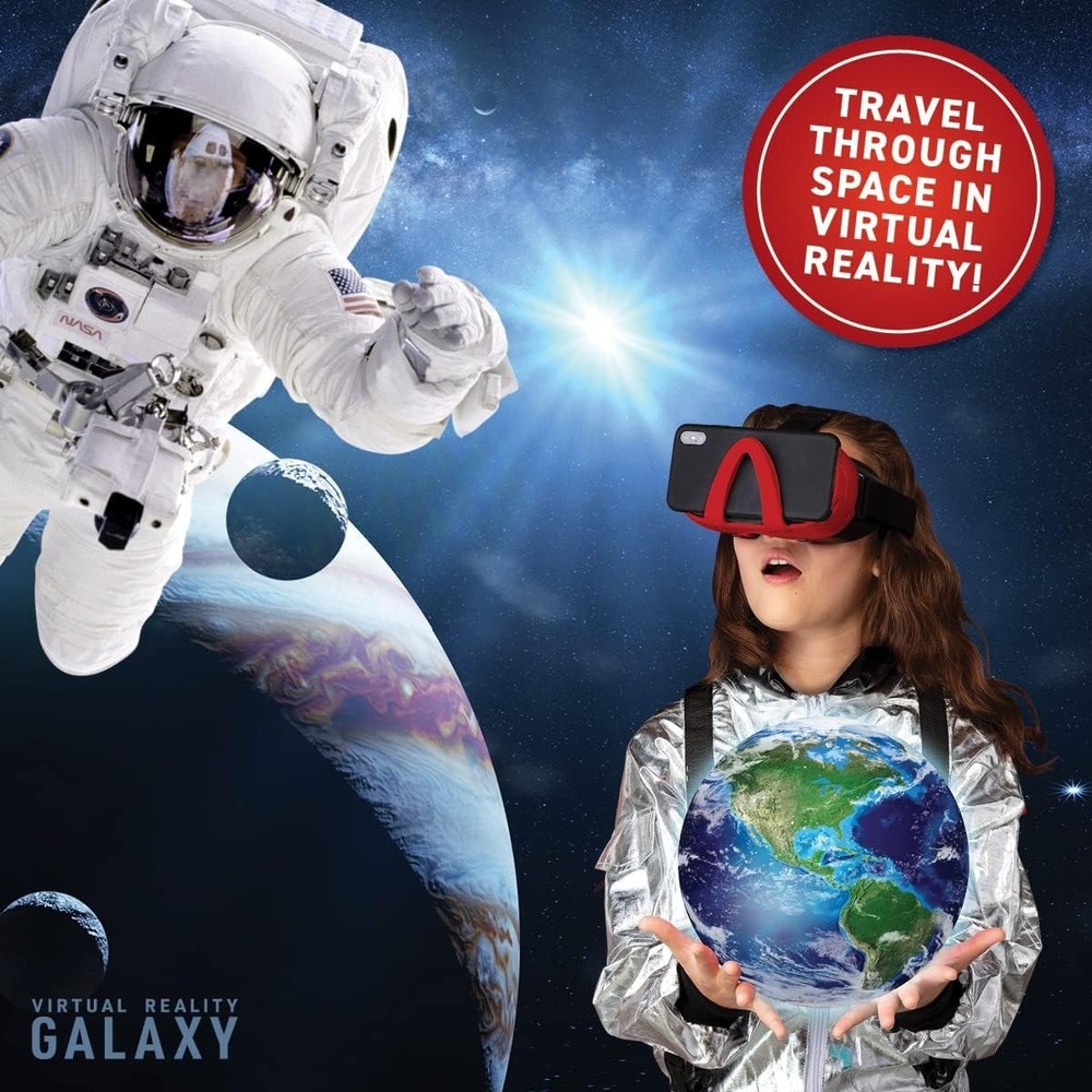 Immersive 80-Page VR Learning Set with Goggles & Customizable Planetarium