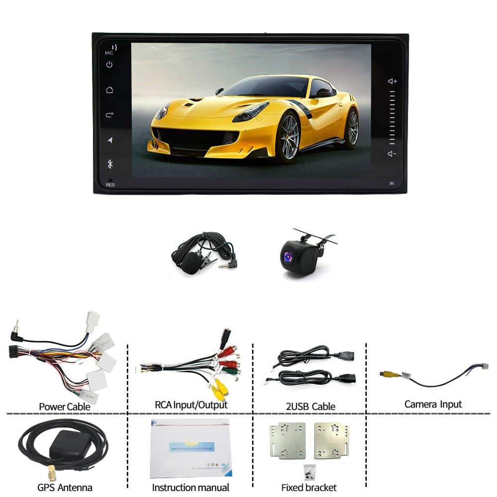 Corolla 2009-2013 7" Android14 Stereo Wireless Carplay GPS Bluetooth Camera
