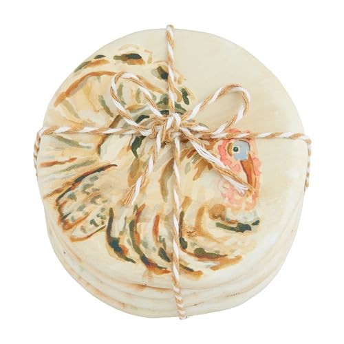 Gather Resin Set Coasters, White