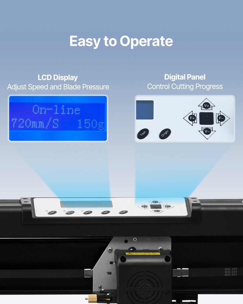 VEVOR 28"Vinyl Cutter Machine Vinyl Plotter LCD Display w/ Signmaster Software