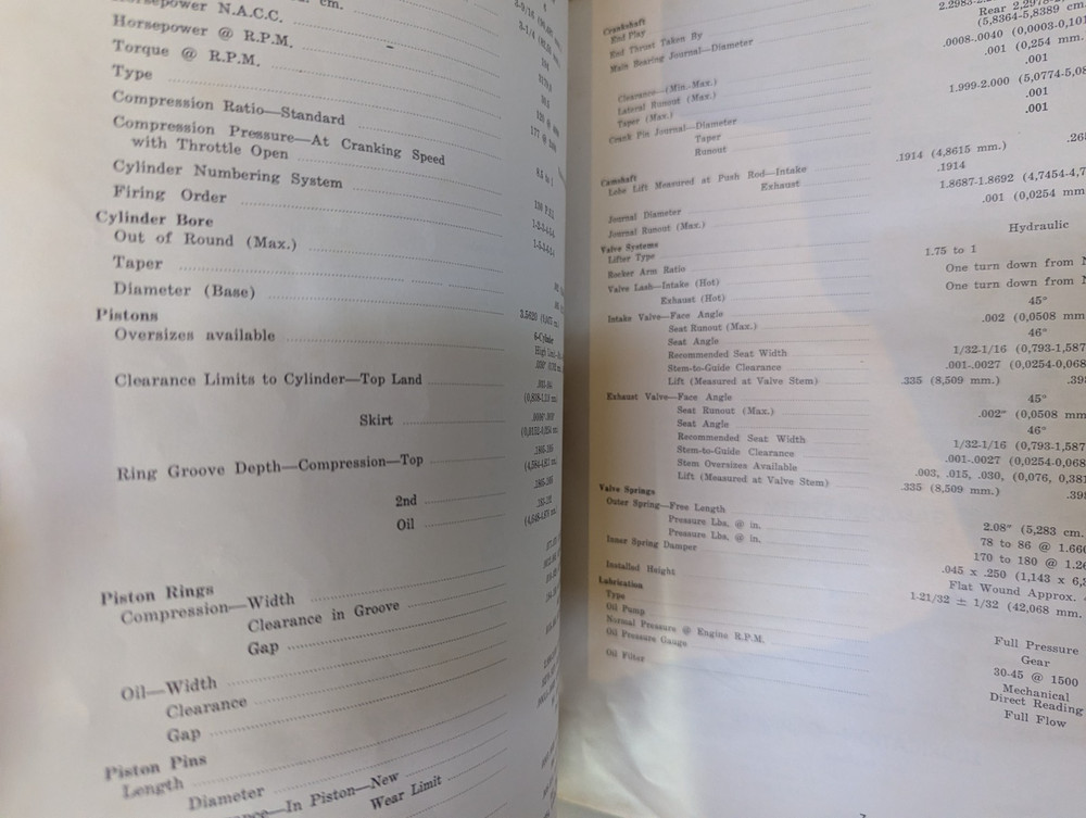 1965 Studebaker Specifications Booklet - Vintage