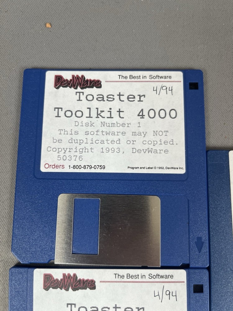 DevWare Software for Amiga - Toaster Toolkit 4000, Crouton Tools 4000, Cocoon...