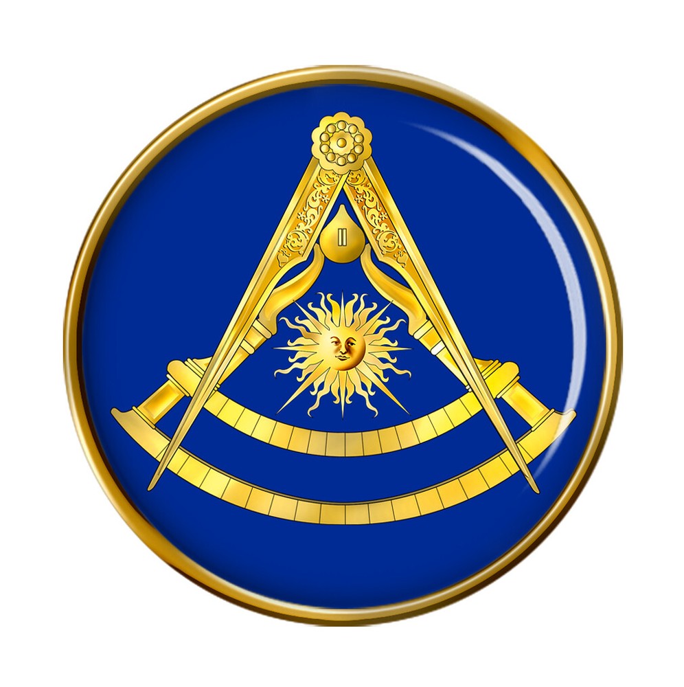 Masonic Lodge Past Master Pin Badge