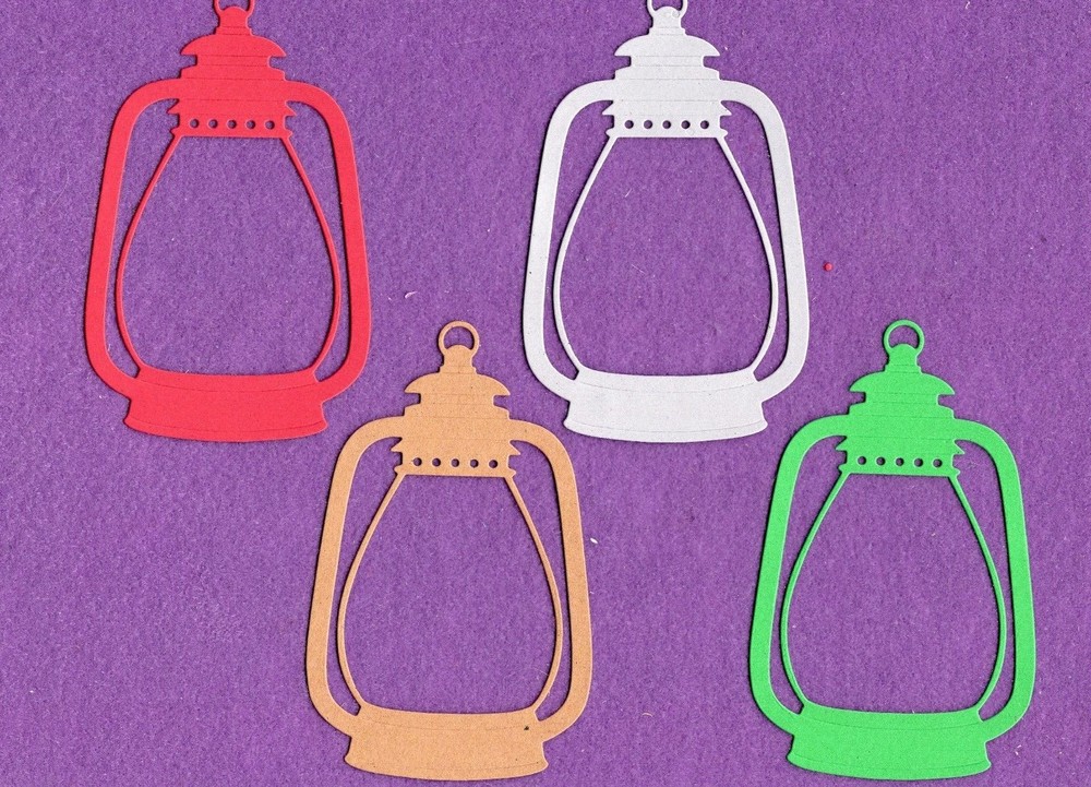 LANTERN  # 2 die cuts scrapbook cards