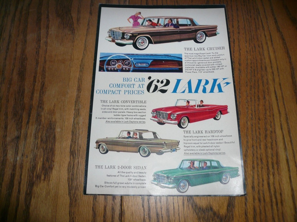 1962 Studebaker Lark Sales Brochure/Mailer - Vintage