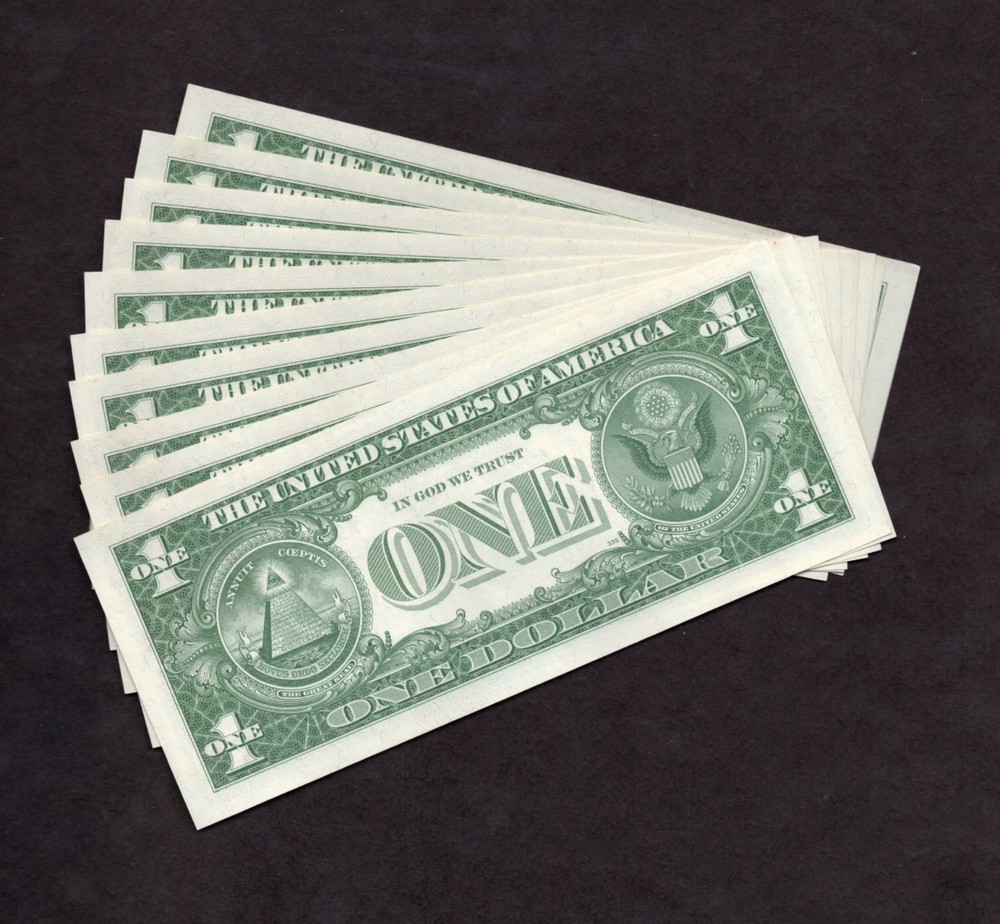 1957 $1 Silver Certificate (10) Consecutive Notes - Uncirculated