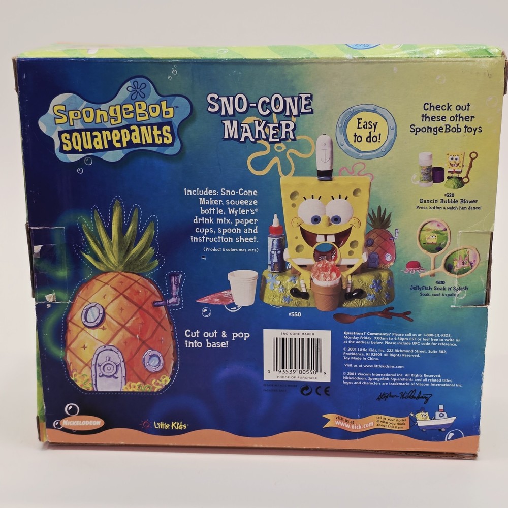 2001 SpongeBob Squarepants Sno-Cone Maker - Unused