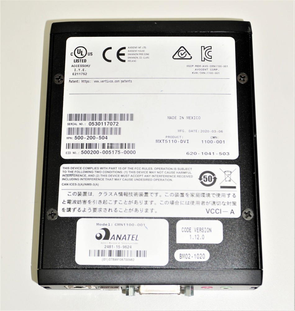 Avocent | MXT5110 | 500-200-504 | Matrix VGA Transmitter