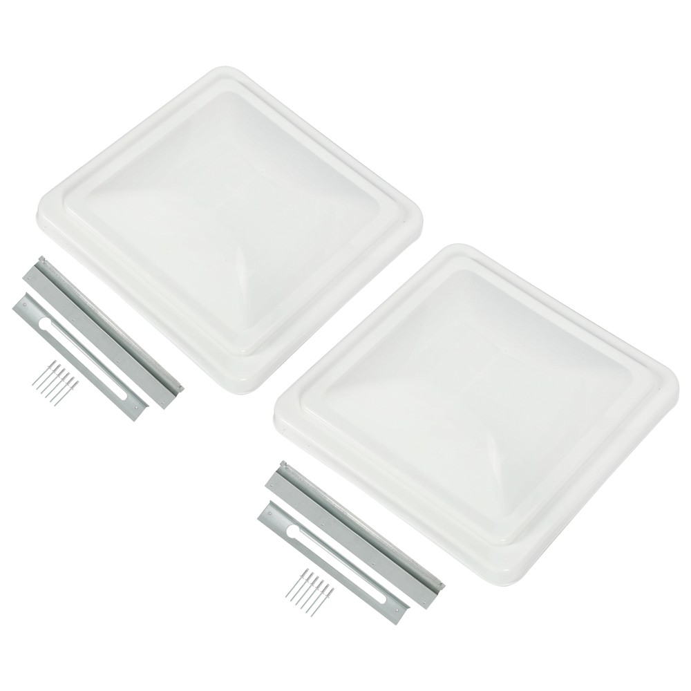 2 Pack RV Replacement Roof Vent Cover 14"X14" White Camper (Trailer) Vent Cover