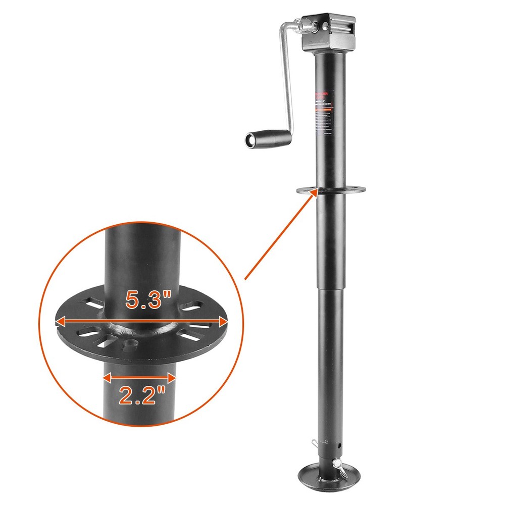 5000lb Capacity A-Frame Trailer Jack 23" Lift Drill Powered Height Adjustable