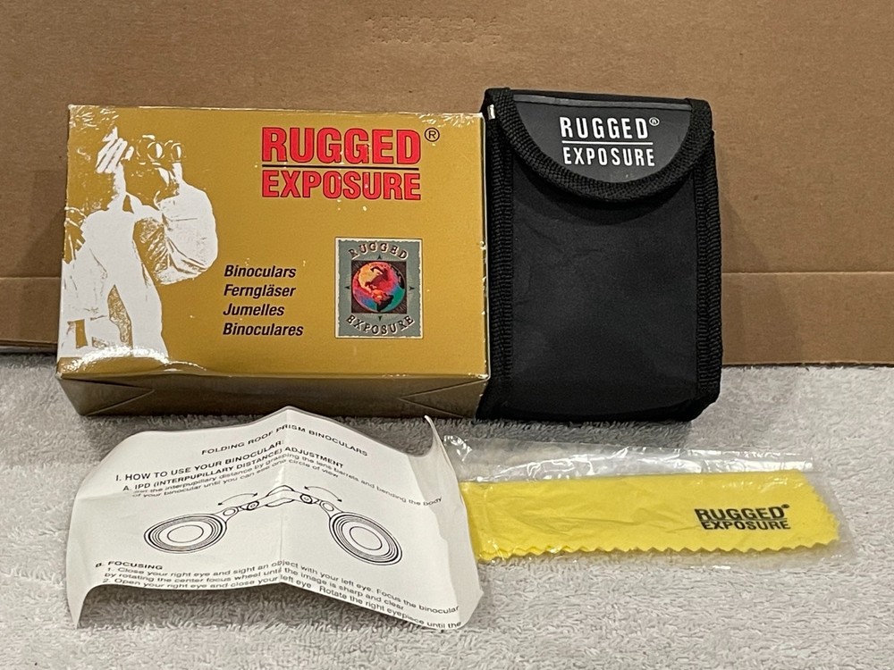 RUGGED EXPOSURE RUBBER ARMORED 8 X 21 mm BINOCULARS