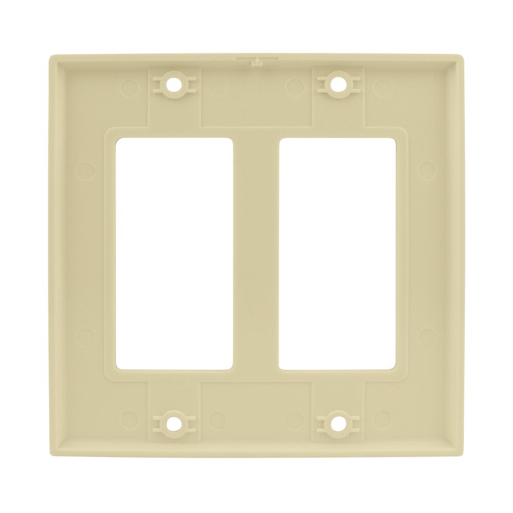 Construct Pro Decora Style Double Gang Wall Plate (Ivory)