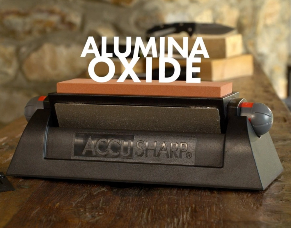AccuSharp Deluxe Tri-Stone Knife Sharpener System Diamond Ceramic Angle Guide