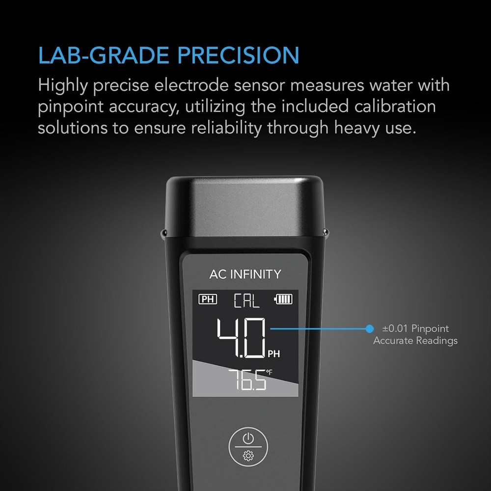 Hydroponic Meter Pro Kit Digital pH EC TDS Temp Tester High Precision