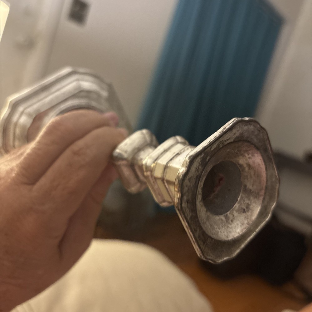 Silver plate Queen Ann Candlestick