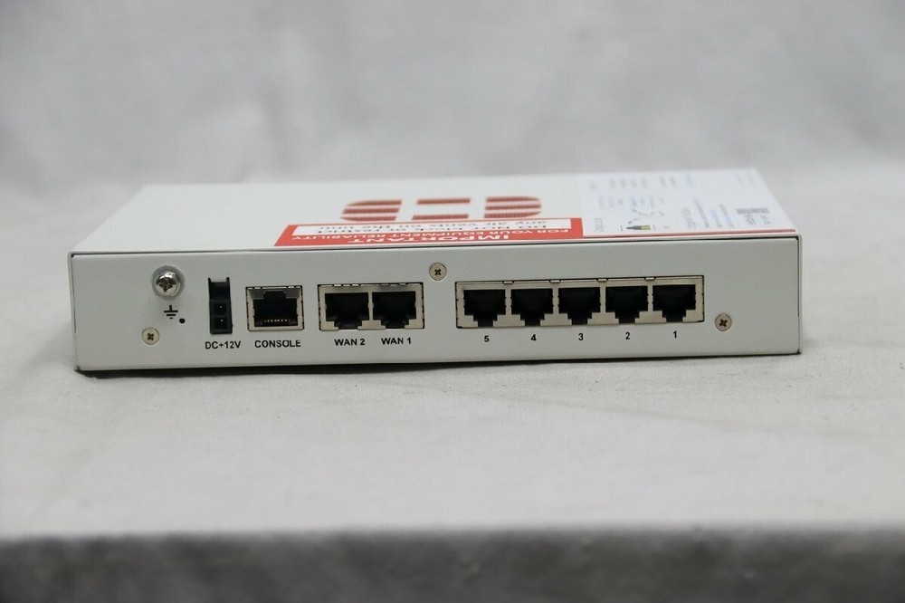 Fortinet Fortigate-50E Network Security Firewall Initialized FG-50E w/Adapter