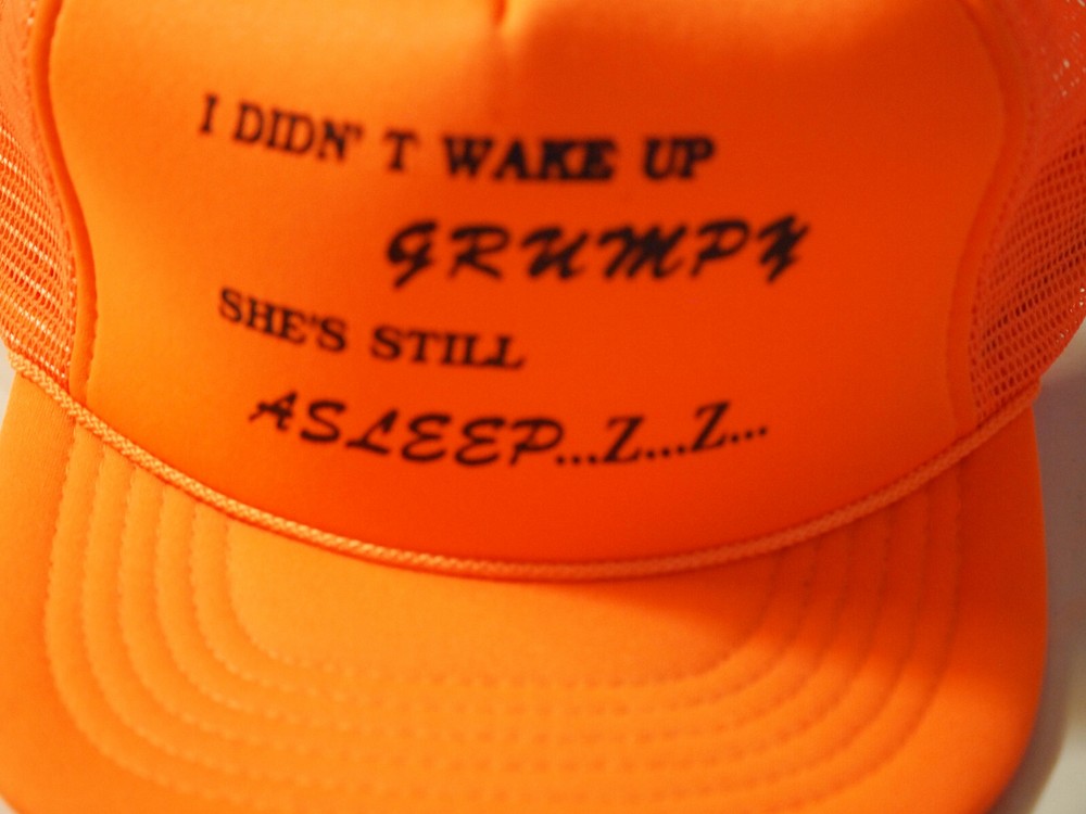 Grumpy is still asleep Baseball Cap Hat