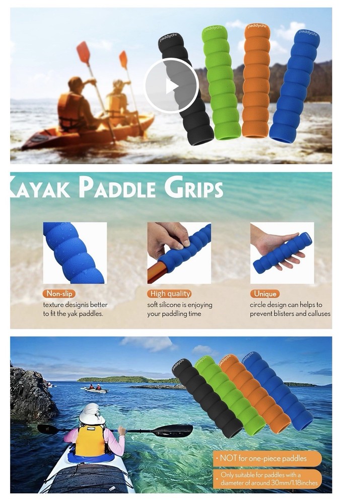 Kayak Paddle Grips Black