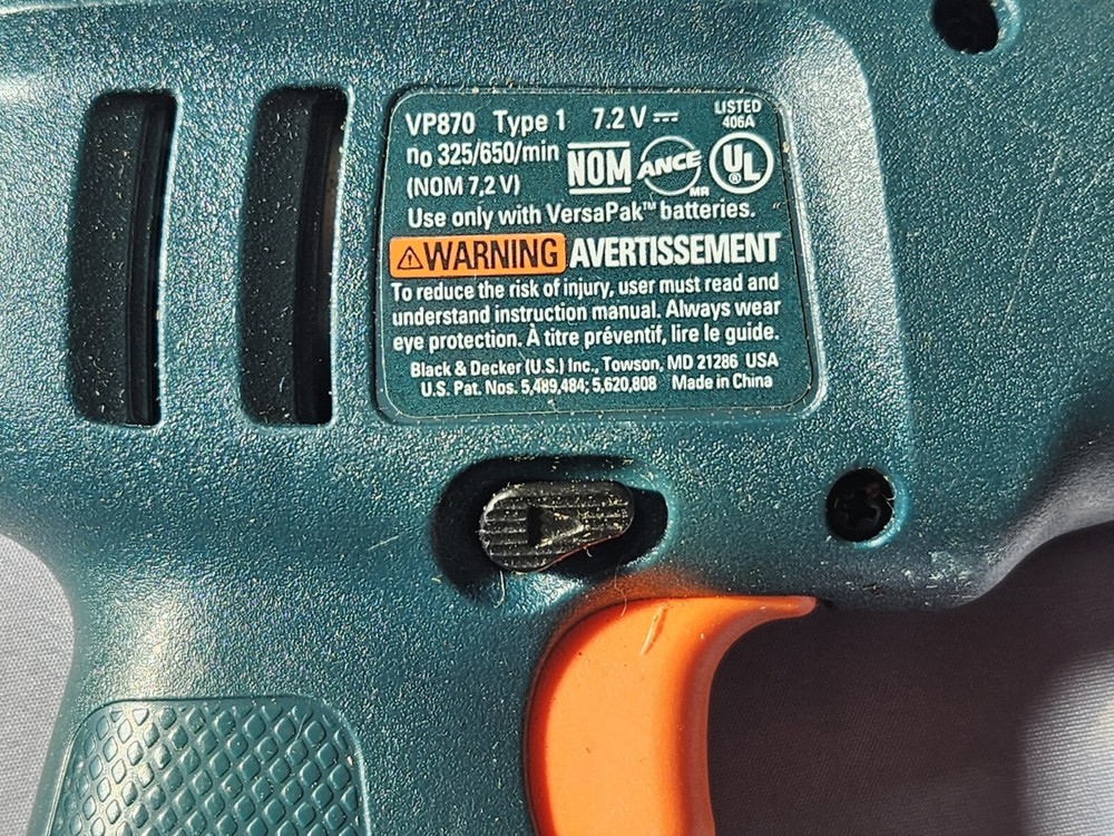 BLACK AND DECKER VERSAPAK CORDLESS DRILL