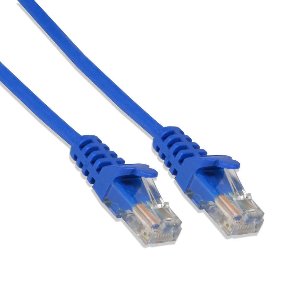 15ft Cat6 Cable Ethernet Lan Network RJ45 Patch Cord Internet Blue (50 Pack)
