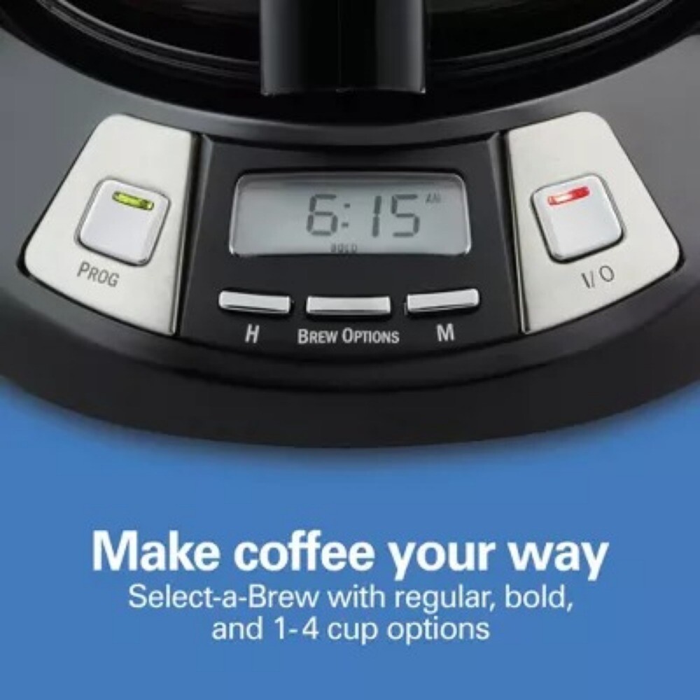 12 Cup Programmable Coffee Maker - Black - 46290: Drip Coffee Machine