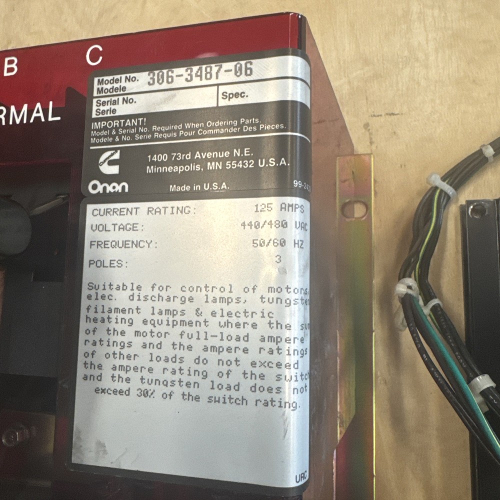 Onan - Automatic Transfer Switch - #306-3487-06