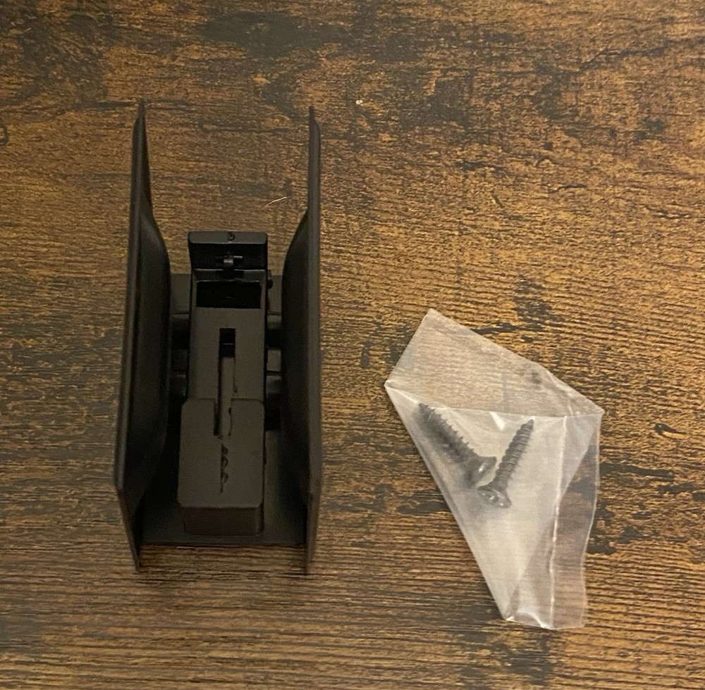 HOMOTEK Passage Sliding Door Pull Black Without Switch Plate- Replace Old