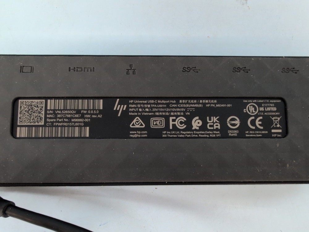 HP Universal USB-C Multiport Hub 50H98AA