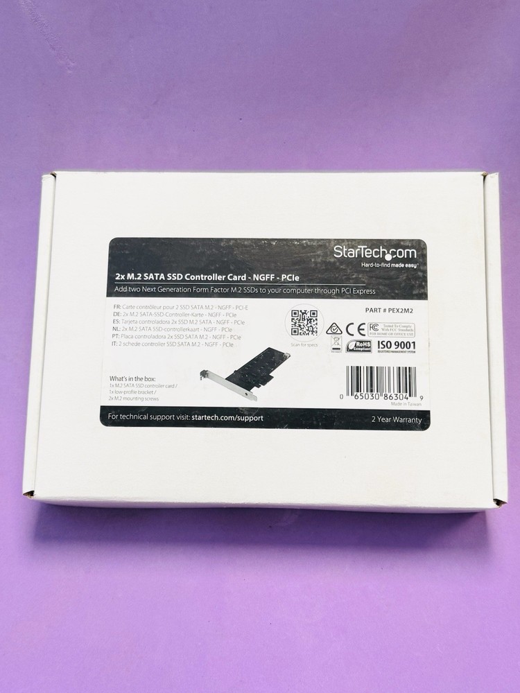 NEW StarTech 2x M.2 SSD Controller Card - NGFF PCIe PEX2M2