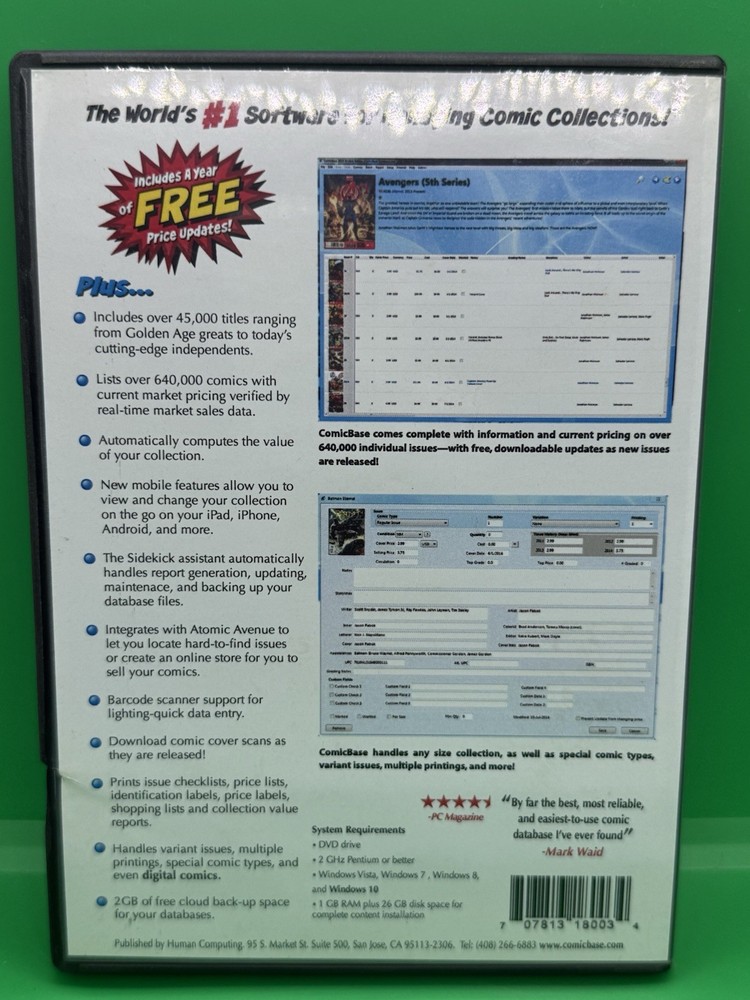 ComicBase 2015 DVD(3 Disc Set) ARCHIVE EDITION Software