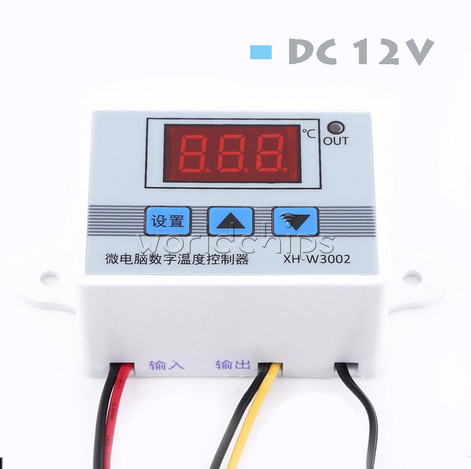 DC 12V Digital LED Temperature Control Microcomputer Thermostat Sensor Probe