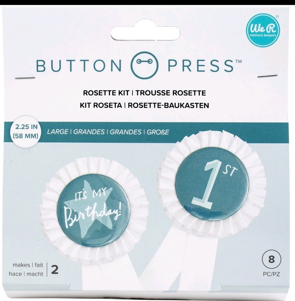 We R Button Press Rosette Kit-Makes 2